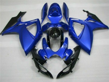 Bleu Noir Kit Carénages Motos Complet Suzuki GSXR 600 / 750 K6 2006-2007