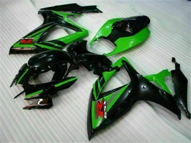 Noir Vert Carénage Moto Suzuki GSXR 600 / 750 K6 2006-2007