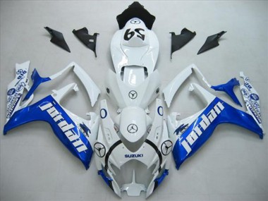 Blanc Bleu Jordan Carénage Moto Suzuki GSXR 600 K6 2006-2007