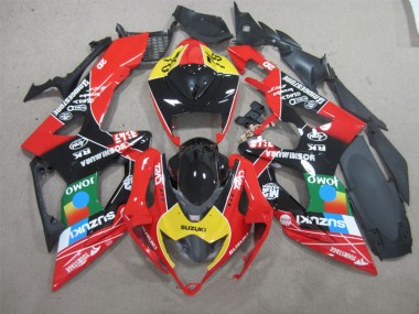 Noir Rouge Jaune Jomo Carénage Moto Suzuki GSXR 600 K6 2006-2007