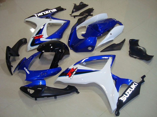 Bleu Blanc Noir Carénage Moto Suzuki GSXR 750 K6 2006-2007