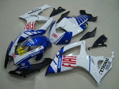 Bleu Blanc Fiat 46 Carénage Moto Suzuki GSXR 750 K6 2006-2007