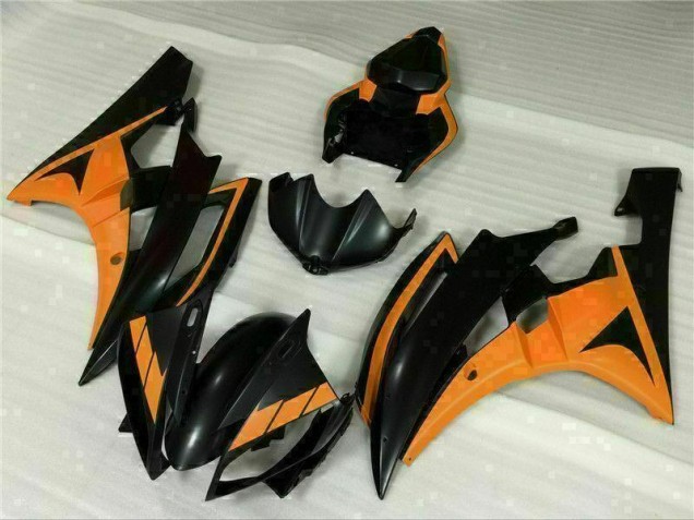 Noir Orange Carénage Moto Yamaha R6 2006-2007