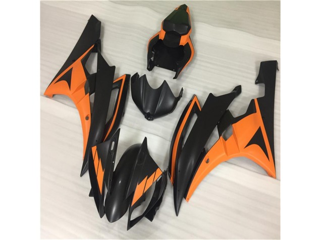 Orange Noir Carénages Moto Yamaha R6 2006-2007 Orange Noir Carénages Moto Yamaha R6 2006-2007