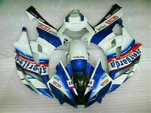 Blanc Bleu Carénages Moto Yamaha R6 2006-2007