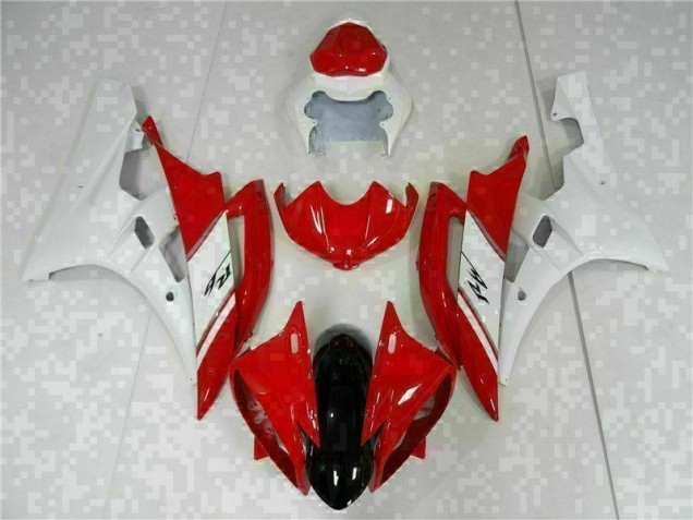 Rouge Blanc Kit Carénages Motos Complet Yamaha R6 2006-2007