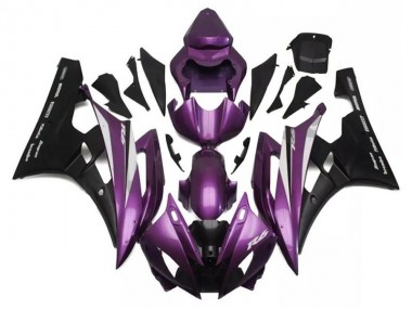 Violet Noir Carénage Moto Yamaha R6 2006-2007
