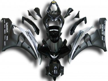 Noir Blanc Carénage Moto Yamaha R6 2006-2007