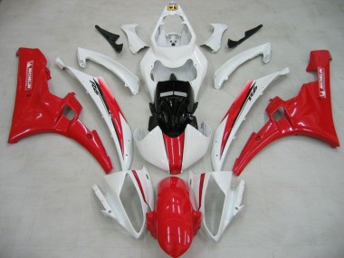 Blanc Rouge Michelin Carénage Moto Yamaha R6 2006-2007