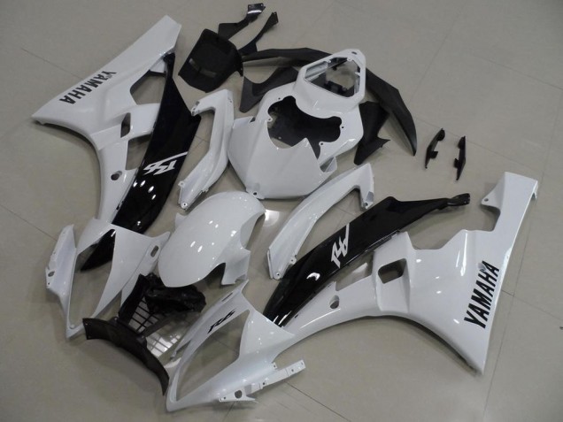 Blanc et Noir Carénage Moto Yamaha R6 2006-2007
