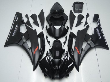 Noir Mat et Noir Brillant Carénage Moto Yamaha R6 2006-2007