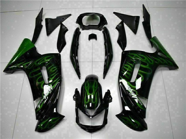Vert Flamme Carénage Moto Kawasaki EX650 2006-2008 Vert Flamme Carénage Moto Kawasaki EX650 2006-2008