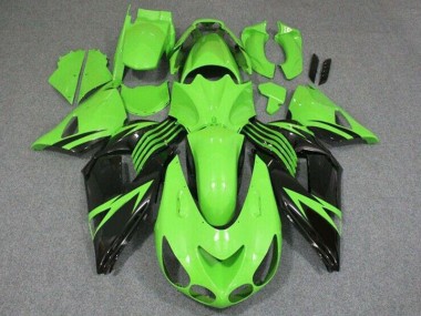 Vert Noir Carénage Moto Kawasaki ZX14R ZZR 1400 2006-2011