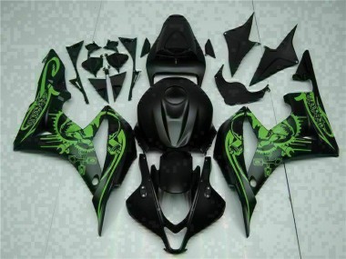 Noir Vert Carénage Moto Honda CBR 600 RR 2007-2008