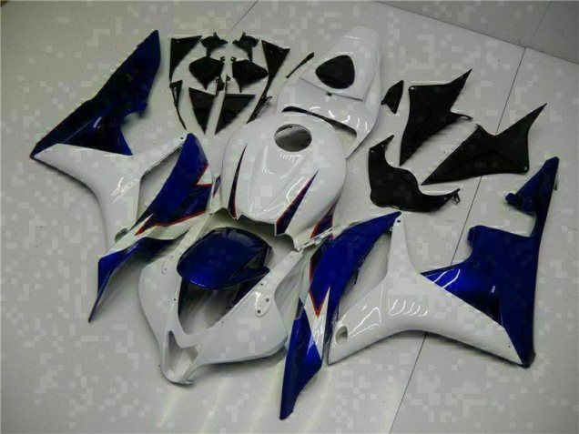 Blanc Bleu Carénage Moto Honda CBR 600 RR 2007-2008 Blanc Bleu Carénage Moto Honda CBR 600 RR 2007-2008