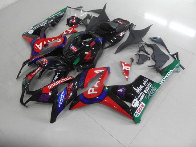 Noir Rouge Pata Carénage Moto Honda CBR 600 RR 2007-2008 Noir Rouge Pata Carénage Moto Honda CBR 600 RR 2007-2008