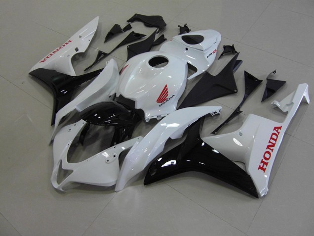 Blanc Nacré Noir Carénage Moto Honda CBR 600 RR 2007-2008 Blanc Nacré Noir Carénage Moto Honda CBR 600 RR 2007-2008