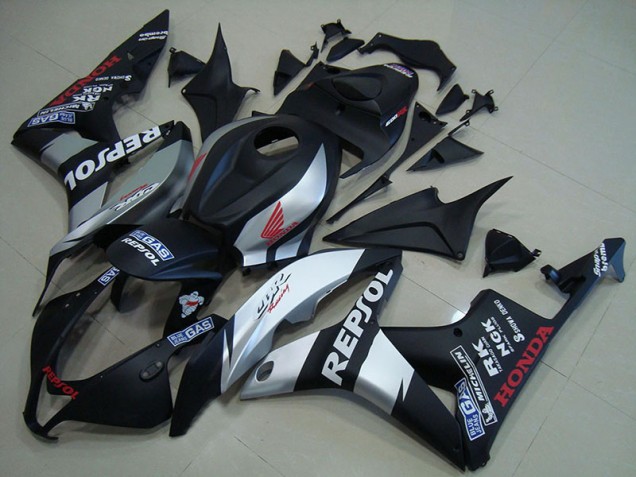 Noir Mat Argent Repsol Carénage Moto Honda CBR 600 RR 2007-2008 Noir Mat Argent Repsol Carénage Moto Honda CBR 600 RR 2007-2008