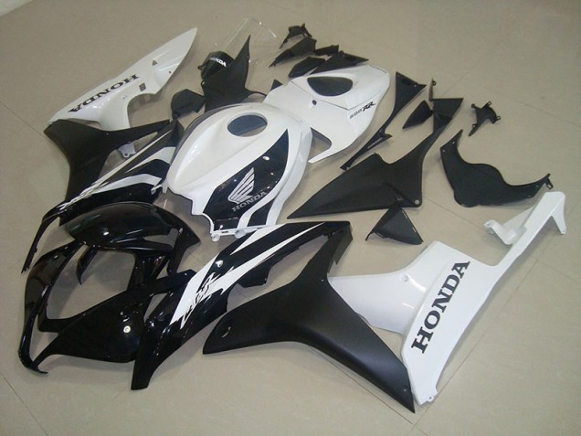 Noir Mat Blanc Carénage Moto Honda CBR 600 RR 2007-2008 Noir Mat Blanc Carénage Moto Honda CBR 600 RR 2007-2008