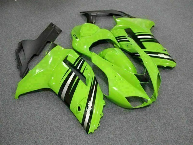 Vert Noir Carénage Moto Kawasaki ZX6R 2007-2008 Vert Noir Carénage Moto Kawasaki ZX6R 2007-2008