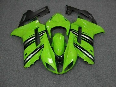Vert Noir Carénage Moto Kawasaki ZX6R 2007-2008