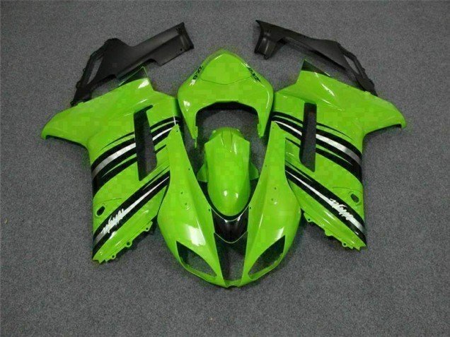 Vert Noir Carénage Moto Kawasaki ZX6R 2007-2008 Vert Noir Carénage Moto Kawasaki ZX6R 2007-2008