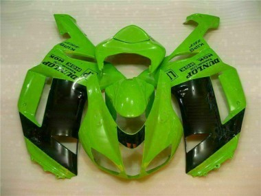 Vert Noir Dunlop Carénage Moto Kawasaki ZX6R 2007-2008