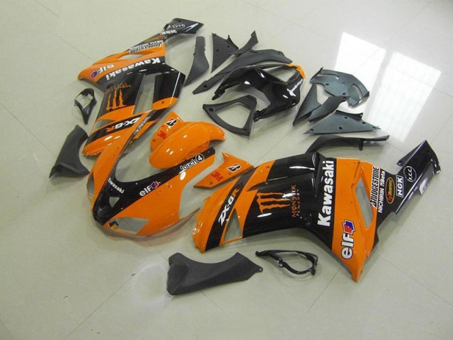 Orange Monster Carénage Moto Kawasaki ZX6R 2007-2008 Orange Monster Carénage Moto Kawasaki ZX6R 2007-2008