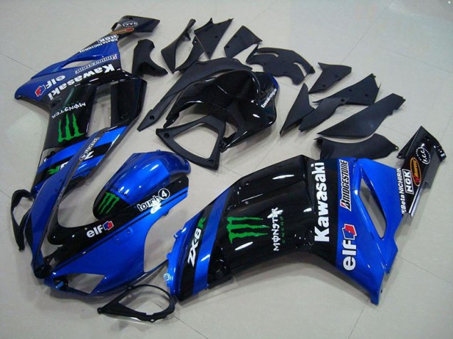 Bleu Monster Carénage Moto Kawasaki ZX6R 2007-2008 Bleu Monster Carénage Moto Kawasaki ZX6R 2007-2008