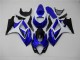 Bleu Blanc Noir Carénage Moto Suzuki GSXR 1000 K7 2007-2008