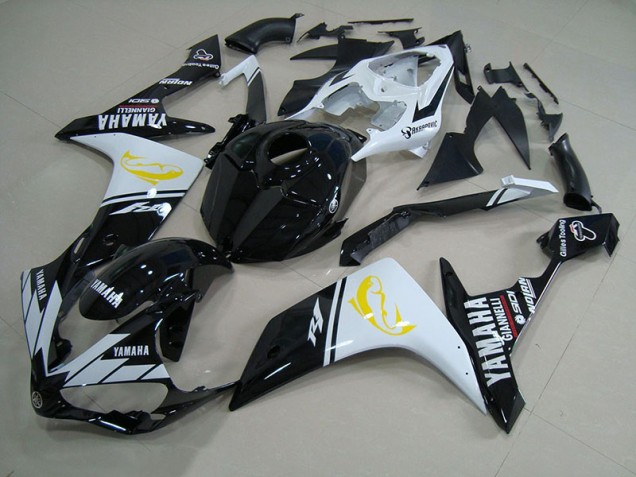 Noir Blanc Dolphin Carénage Moto Yamaha R1 2007-2008 Noir Blanc Dolphin Carénage Moto Yamaha R1 2007-2008