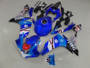 Bleu Blanc Noir Décalque Carénage Moto Yamaha R1 2007-2008
