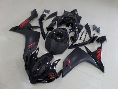 Noir Mat Rouge Carénage Moto Yamaha R1 2007-2008