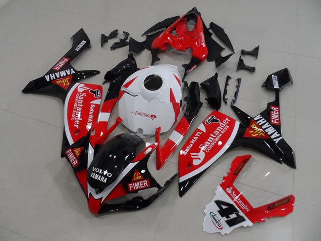 Rouge Noir Décalque Carénage Moto Yamaha R1 2007-2008