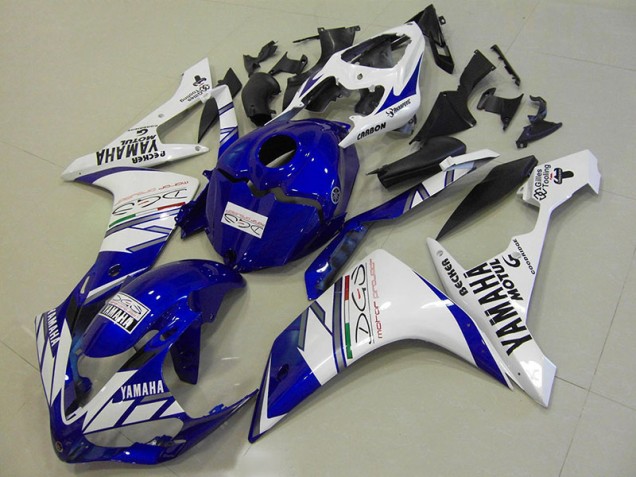 Blanc Bleu Tri Colour Carénage Moto Yamaha R1 2007-2008 Blanc Bleu Tri Colour Carénage Moto Yamaha R1 2007-2008