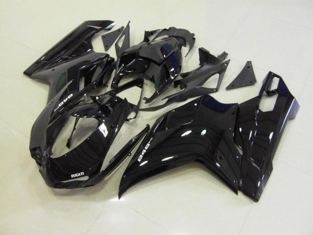 Noir Brillant Carénage Moto Ducati 848 1098 1198 2007-2014 Noir Brillant Carénage Moto Ducati 848 1098 1198 2007-2014