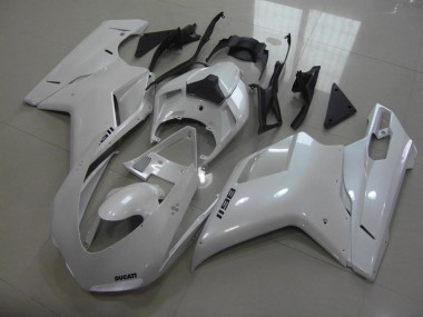 Pear Blanc Noir Décalque Carénage Moto Ducati 848 1098 1198 2007-2014