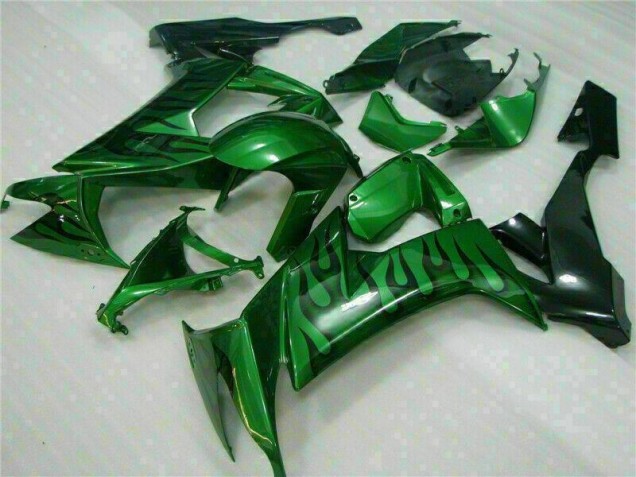 Vert Flamme Carénage Moto Kawasaki ZX10R 2008-2010 Vert Flamme Carénage Moto Kawasaki ZX10R 2008-2010