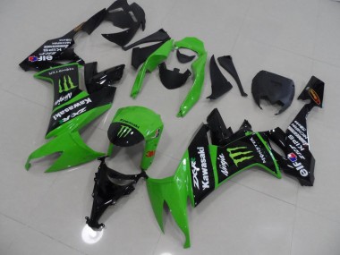 Vert et Noir Monster Carénage Moto Kawasaki ZX10R 2008-2010