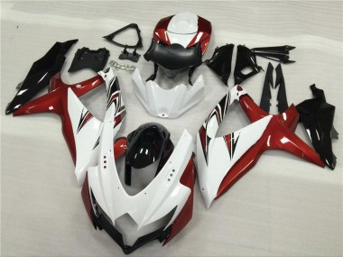 Blanc Rouge Noir Carénage Moto Suzuki GSXR 600 / 750 K8 2008-2010