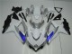 Blanc Argent Bleu Carénage Moto Suzuki GSXR 600 / 750 K8 2008-2010 Blanc Argent Bleu Carénage Moto Suzuki GSXR 600 / 750 K8 2008-2010