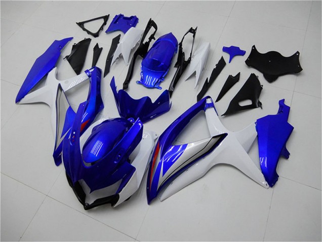 Bleu Blanc Carénage Moto Suzuki GSXR 600 / 750 K8 2008-2010
