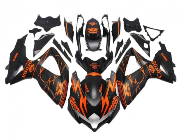 Noir Orange Carénage Moto Suzuki GSXR 600 / 750 K8 2008-2010