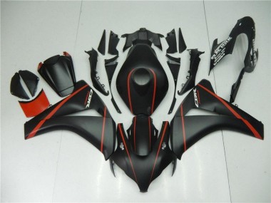 Noir Mat Rouge Carénage Moto Honda CBR 1000 RR 2008-2011