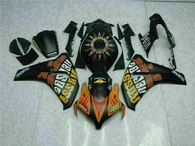 Orange Noir Carénage Moto Honda CBR 1000 RR 2008-2011 Orange Noir Carénage Moto Honda CBR 1000 RR 2008-2011