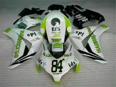 Blanc Vert Hannspree 84 Carénage Moto Honda CBR 1000 RR 2008-2011