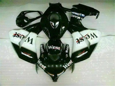 Blanc Noir West Carénage Moto Honda CBR 1000 RR 2008-2011