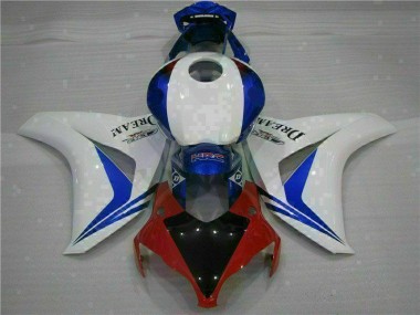 Blanc Bleu Kit Carénages Motos Complet Honda CBR 1000 RR 2008-2011