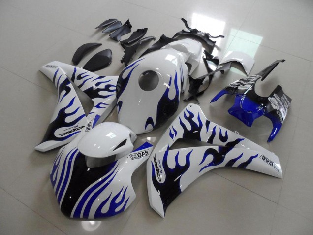 Bleu Noir Flamme Courses Carénage Moto Honda CBR 1000 RR 2008-2011 Bleu Noir Flamme Courses Carénage Moto Honda CBR 1000 RR 2008-2011