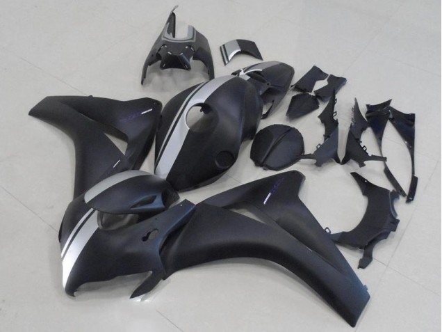 Noir Mat et Argent Carénage Moto Honda CBR 1000 RR 2008-2011 Noir Mat et Argent Carénage Moto Honda CBR 1000 RR 2008-2011